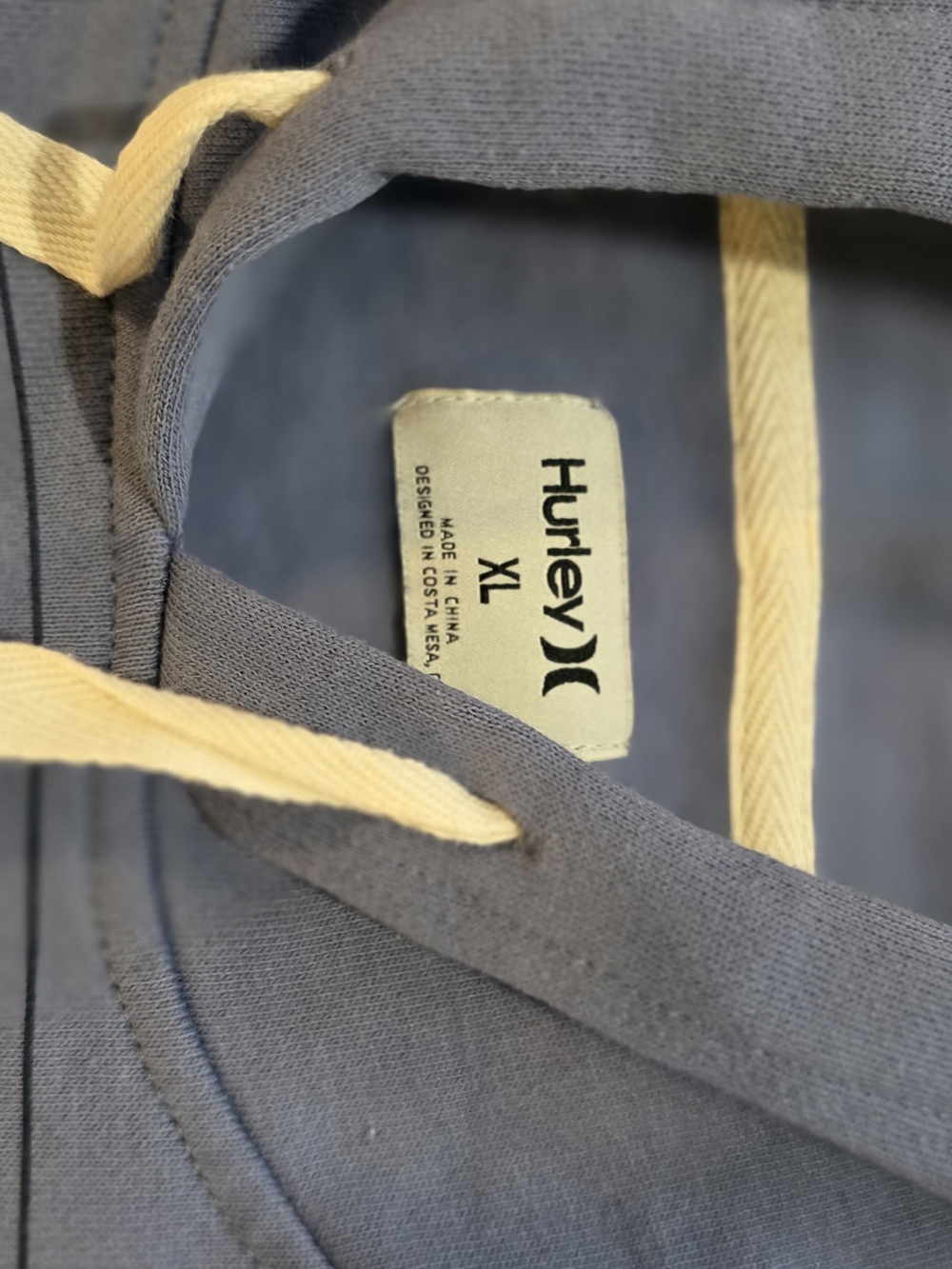 Hurley Blue Zip-Up Sweater with Pink and Cream Stripe Accents - Picture 2 of 2
